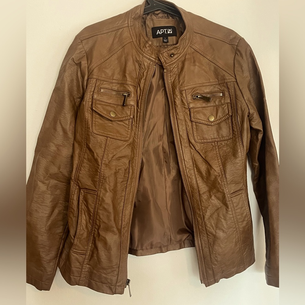 Imitation (vegan leather) coat